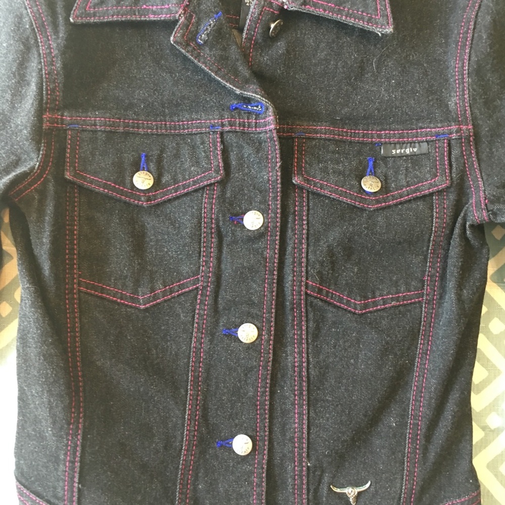 Sergio Valente black denim jacket